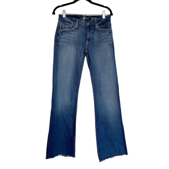 7 For All Mankind Kimmie Bootcut Dark Wash Mid Rise Jeans Size 27 - Picture 1 of 11